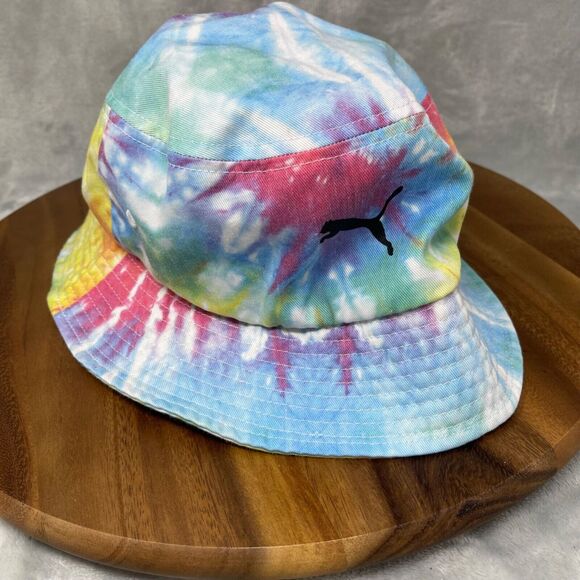 Lot of 2 Bucket Hats Tie Dye Floral Embroidered Cotton Summer Vacation Hippie - Picture 4 of 16